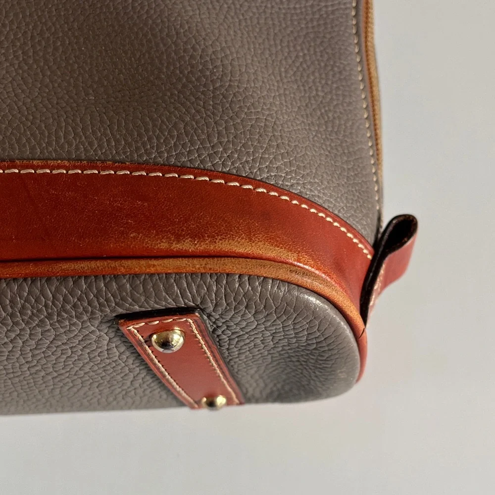 Dooney & Bourke Pebble Grain Zip Zip‎ Satchel, Elephant Gray Leather Handbag